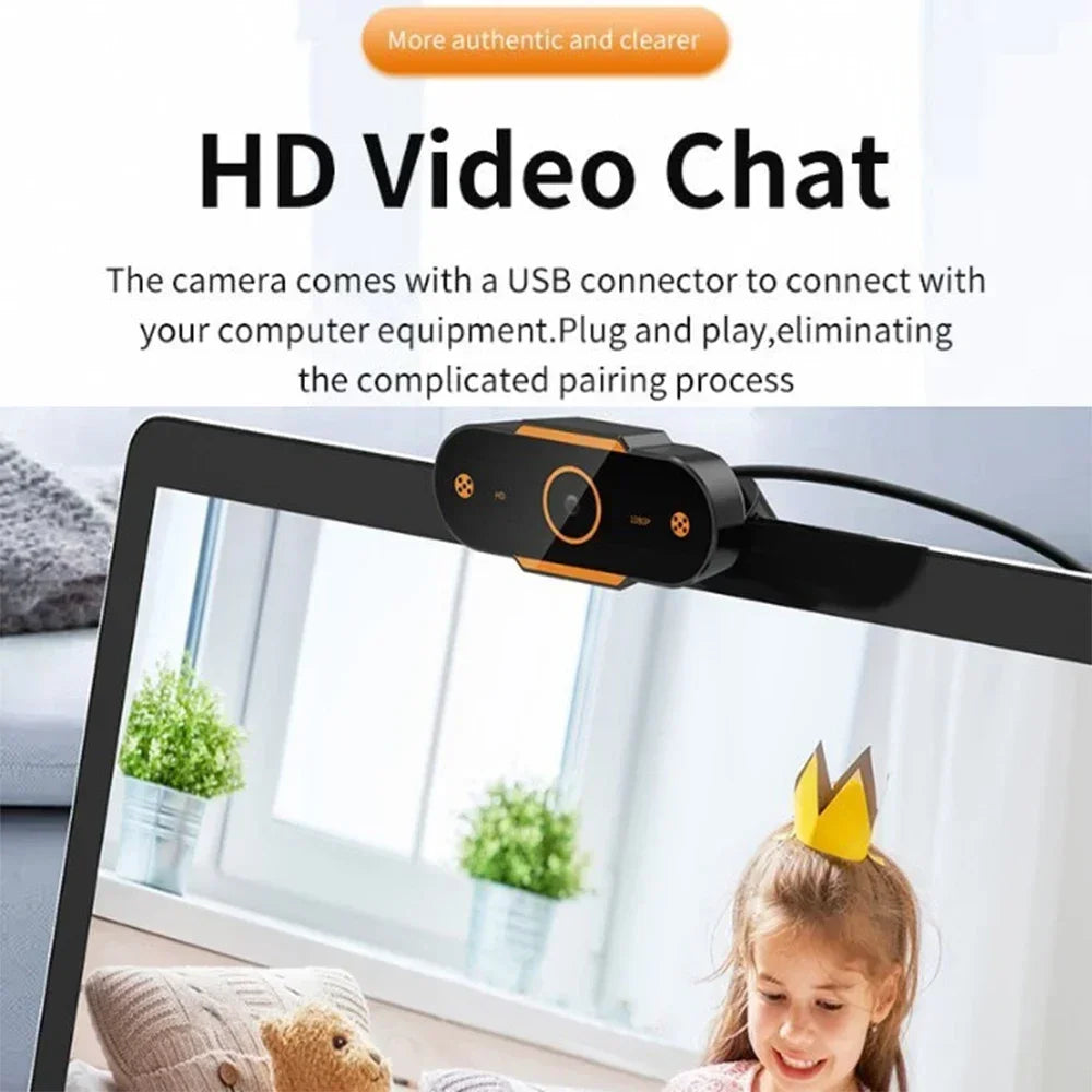 Caméra Webcam HD 1080P, mise au point automatique, CMOS, USB, pour ordinateur, PC, avec micro, pour les appels vidéo, enseignement en réseau, réunion au bureau