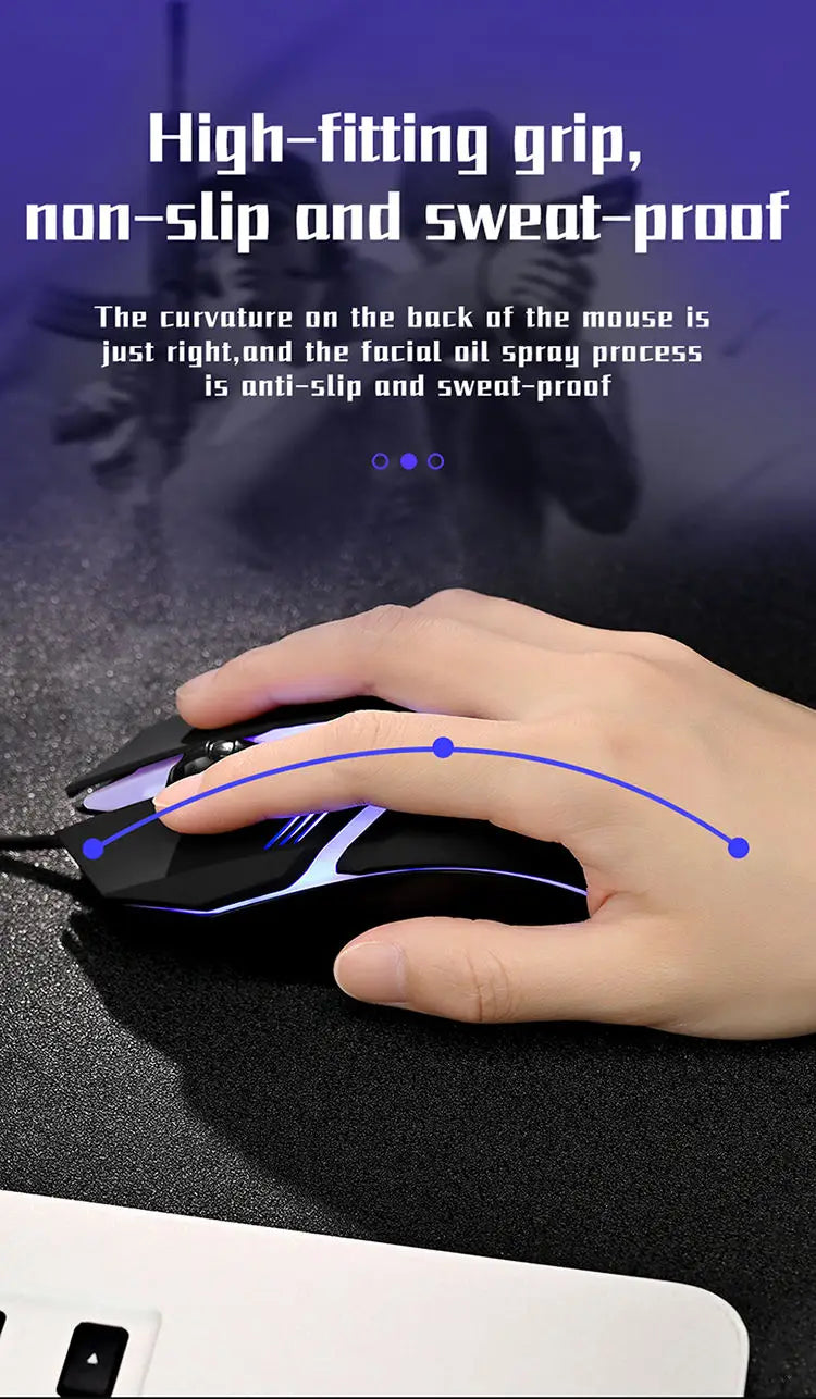 ITLY M01-Souris de jeu filaire USB rétro-4.2 LED, 1 pièce, accessoire pour ordinateur de bureau, PC portable