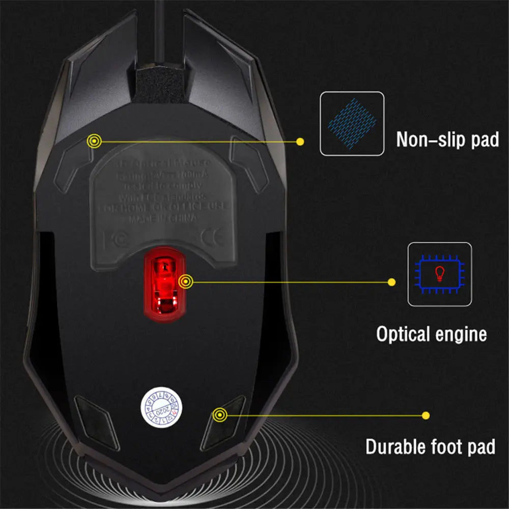 ITLY M01-Souris de jeu filaire USB rétro-4.2 LED, 1 pièce, accessoire pour ordinateur de bureau, PC portable