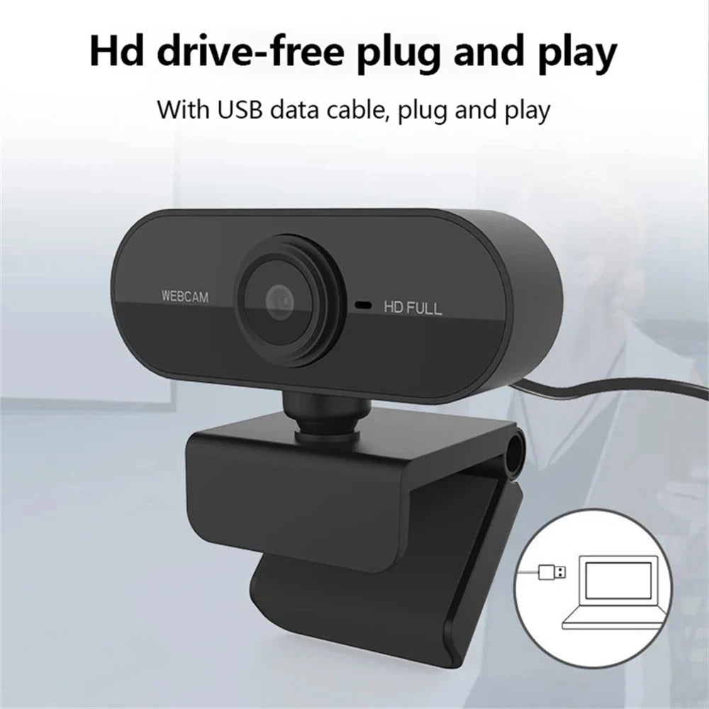 Webcam HD 2K 1080P 720P 480P pour ordinateur portable de bureau, Mini caméra Web USB avec Microphones, couverture pour YouTube Skype
