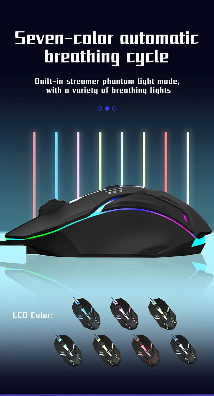 ITLY M01-Souris de jeu filaire USB rétro-4.2 LED, 1 pièce, accessoire pour ordinateur de bureau, PC portable