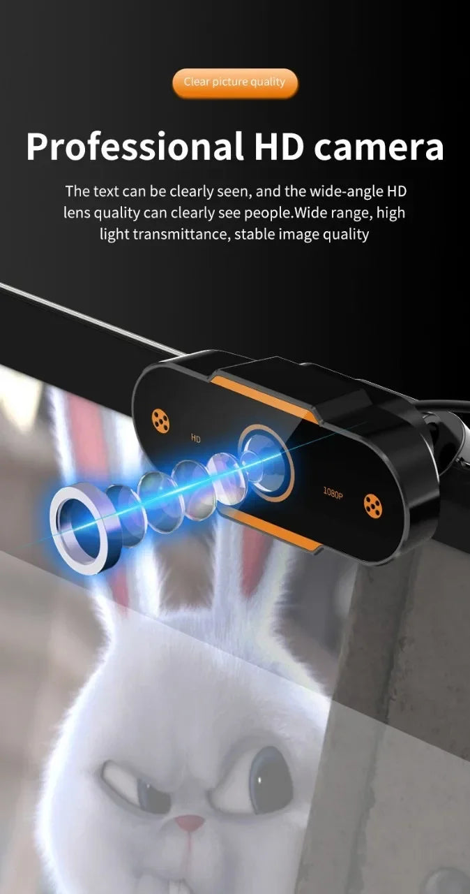 Caméra Webcam HD 1080P, mise au point automatique, CMOS, USB, pour ordinateur, PC, avec micro, pour les appels vidéo, enseignement en réseau, réunion au bureau