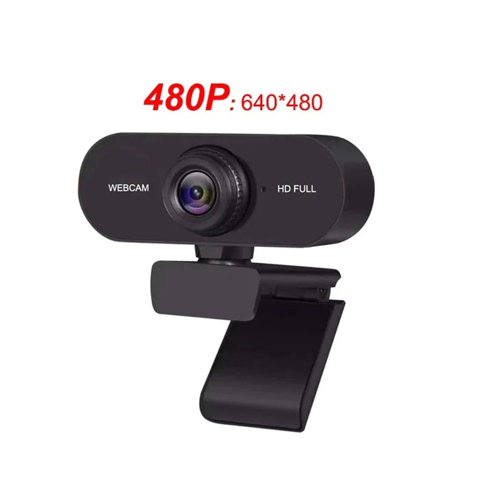 Webcam HD 2K 1080P 720P 480P pour ordinateur portable de bureau, Mini caméra Web USB avec Microphones, couverture pour YouTube Skype