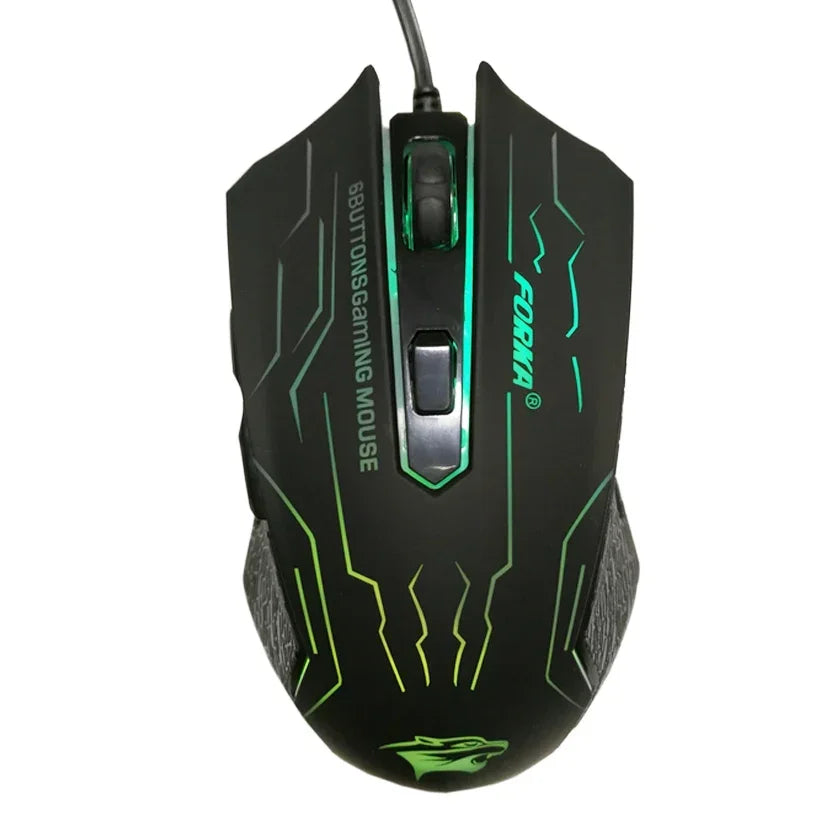 FORKA silencieux clic USB filaire souris de jeu 6 boutons 3200DPI muet optique souris d'ordinateur Gamer souris pour PC portable ordinateur portable jeu
