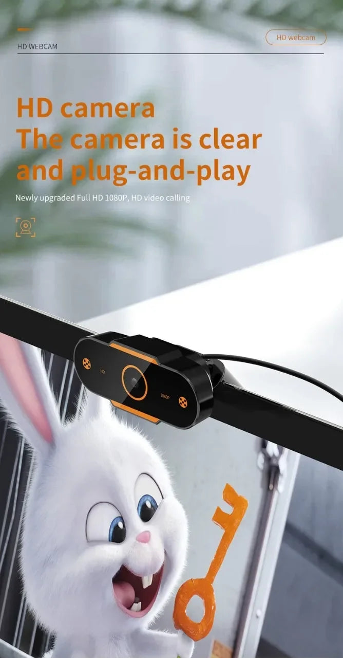 Caméra Webcam HD 1080P, mise au point automatique, CMOS, USB, pour ordinateur, PC, avec micro, pour les appels vidéo, enseignement en réseau, réunion au bureau