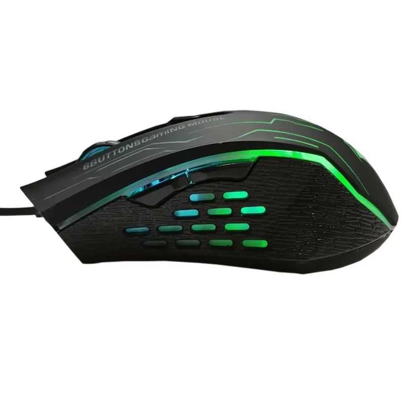 FORKA silencieux clic USB filaire souris de jeu 6 boutons 3200DPI muet optique souris d'ordinateur Gamer souris pour PC portable ordinateur portable jeu