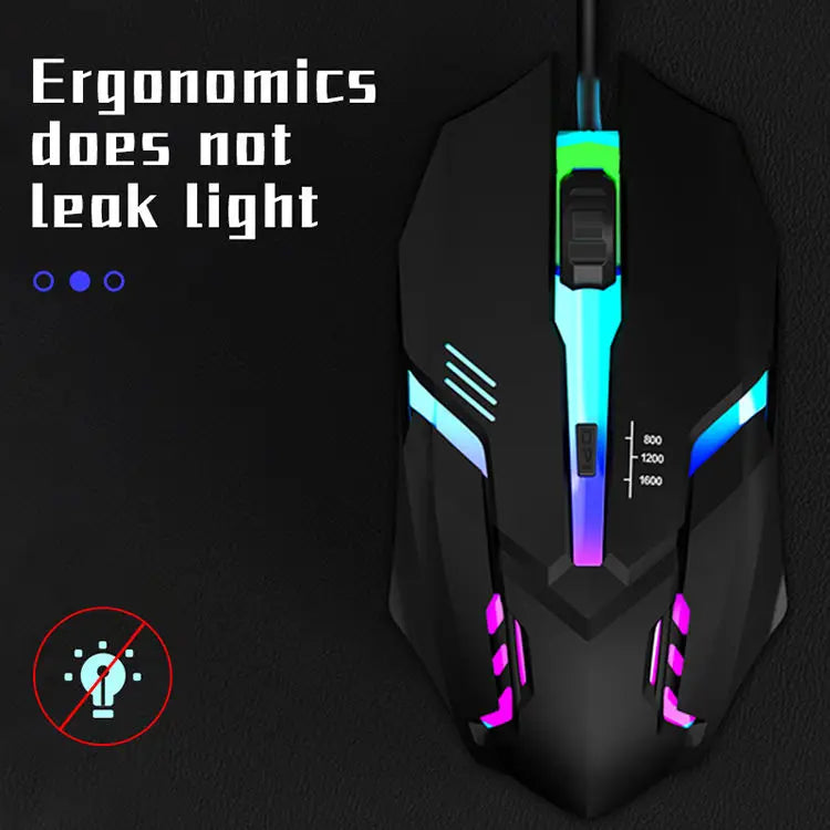 ITLY M01-Souris de jeu filaire USB rétro-4.2 LED, 1 pièce, accessoire pour ordinateur de bureau, PC portable