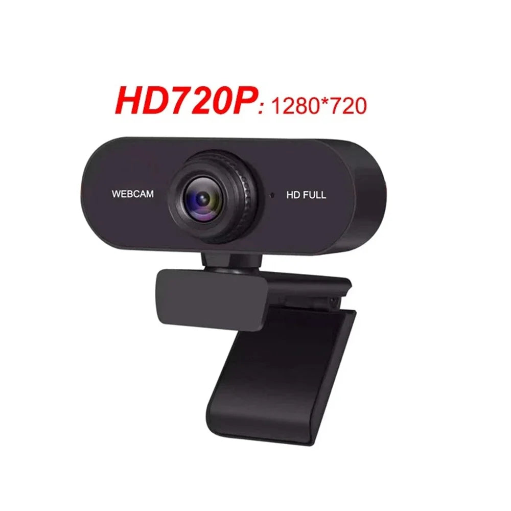 Webcam HD 2K 1080P 720P 480P pour ordinateur portable de bureau, Mini caméra Web USB avec Microphones, couverture pour YouTube Skype