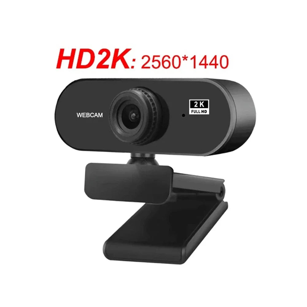 Webcam HD 2K 1080P 720P 480P pour ordinateur portable de bureau, Mini caméra Web USB avec Microphones, couverture pour YouTube Skype